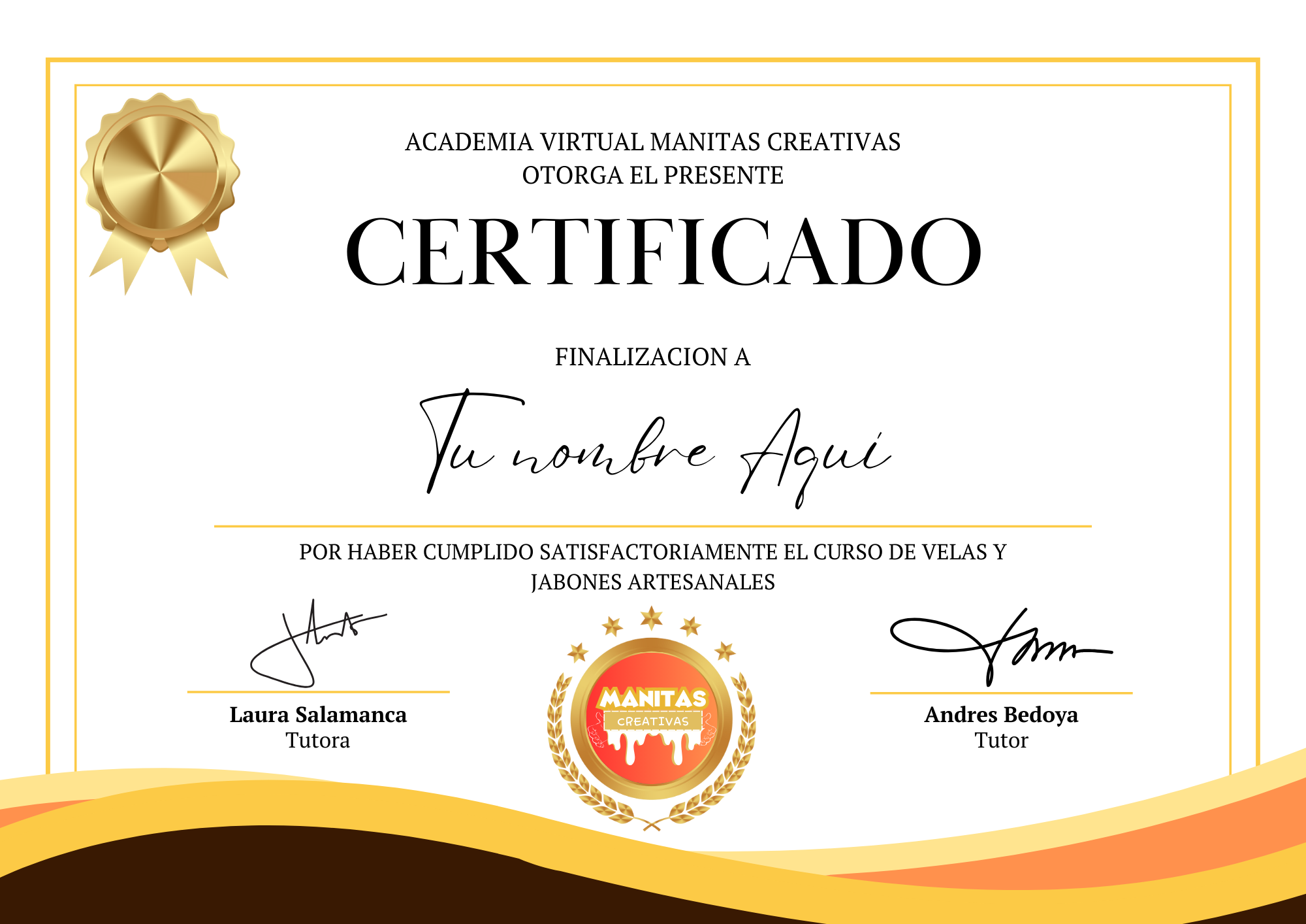 Certificado internacional del curso